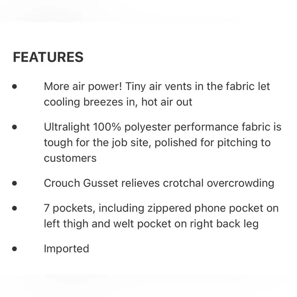 Duluth Trading Men’s Duluthflex Breezeshooter Pants 34x 32 - Picture 13 of 13